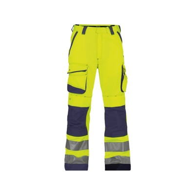 Bild von Dassy® - Chicago Warnschutzhose mit Kniepolstertaschen, neongelb/dunkelblau, Schrittlänge Minus, Größe 56