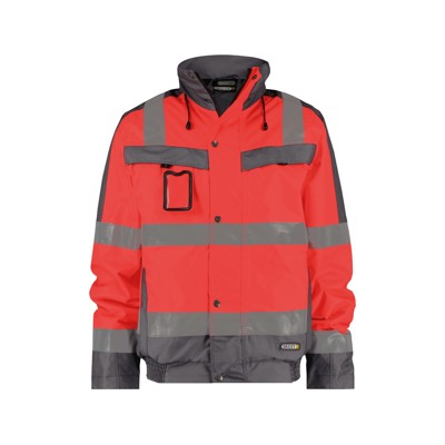 Bild von Dassy® - Lima Warnschutz Winterjacke, neonrot/zementgrau, Größe 3XL