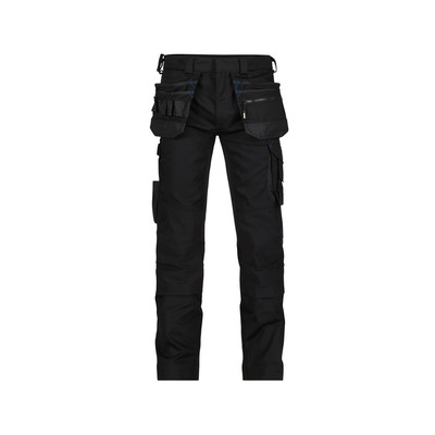 Bild von Dassy® - FLUX Arbeitshose mit Stretch, Holstertaschen und Kniepolstertaschen, schwarz, Schrittlänge Minus, Größe 52