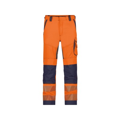 Bild von Dassy® - Odessa Sommer Warnschutzhose mit Kniepolstertaschen, neonorange/dunkelblau, Schrittlänge Minus, Größe 53