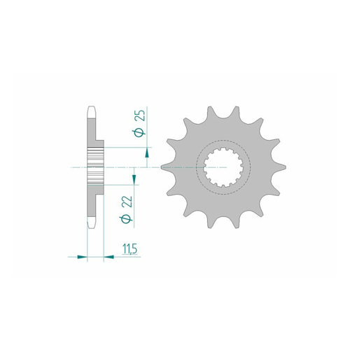 Bild von AFAM Standard-Stahlkettenrad 73303 - 520, Ritzel AFAM 520-16Z