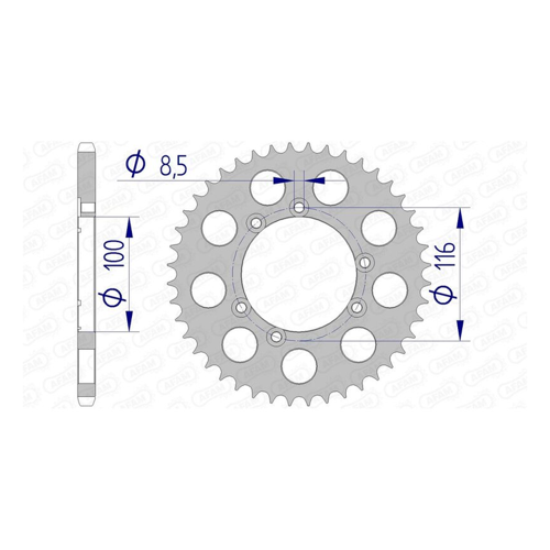 Bild von AFAM Aluminiumkrone 93303 - 520: Hochwertiges Alu-Kettenrad für Motorräder