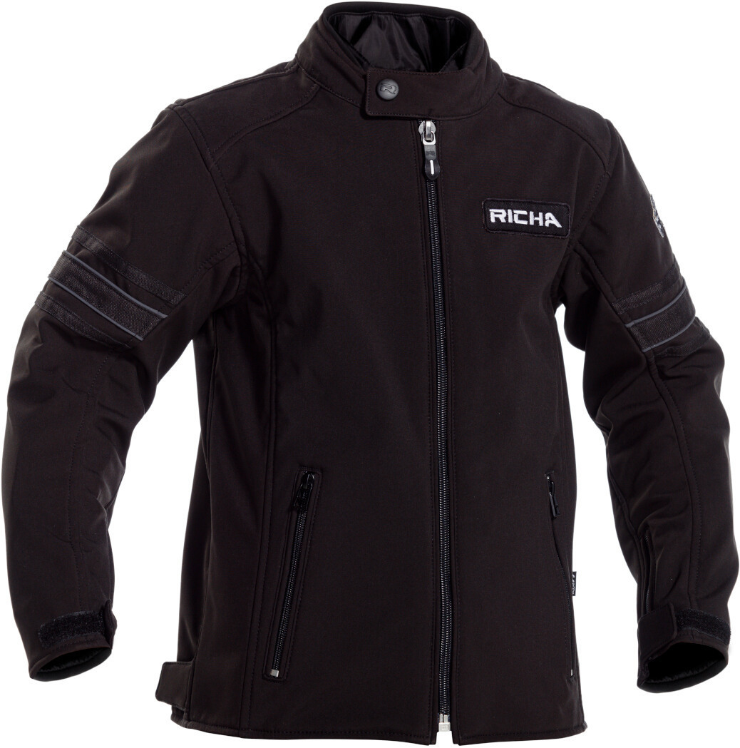 Bild von Richa Toulon 2 Softshell Kinder Motorrad Textiljacke, schwarz, Größe 2XS 128