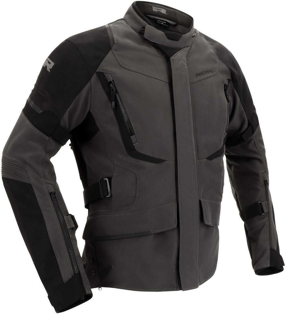 Bild von Richa Cyclone 2 Gore-Tex wasserdichte Motorrad Textiljacke, schwarz-grau, Größe 5XL für Männer