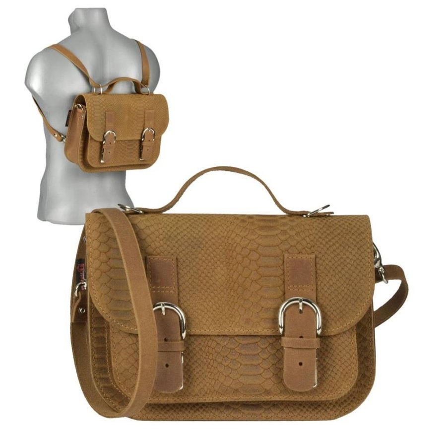 Bild von Own Stuff Handtasche Lezard, Schultertasch, Damentasche, Leder, auch als Rucksack