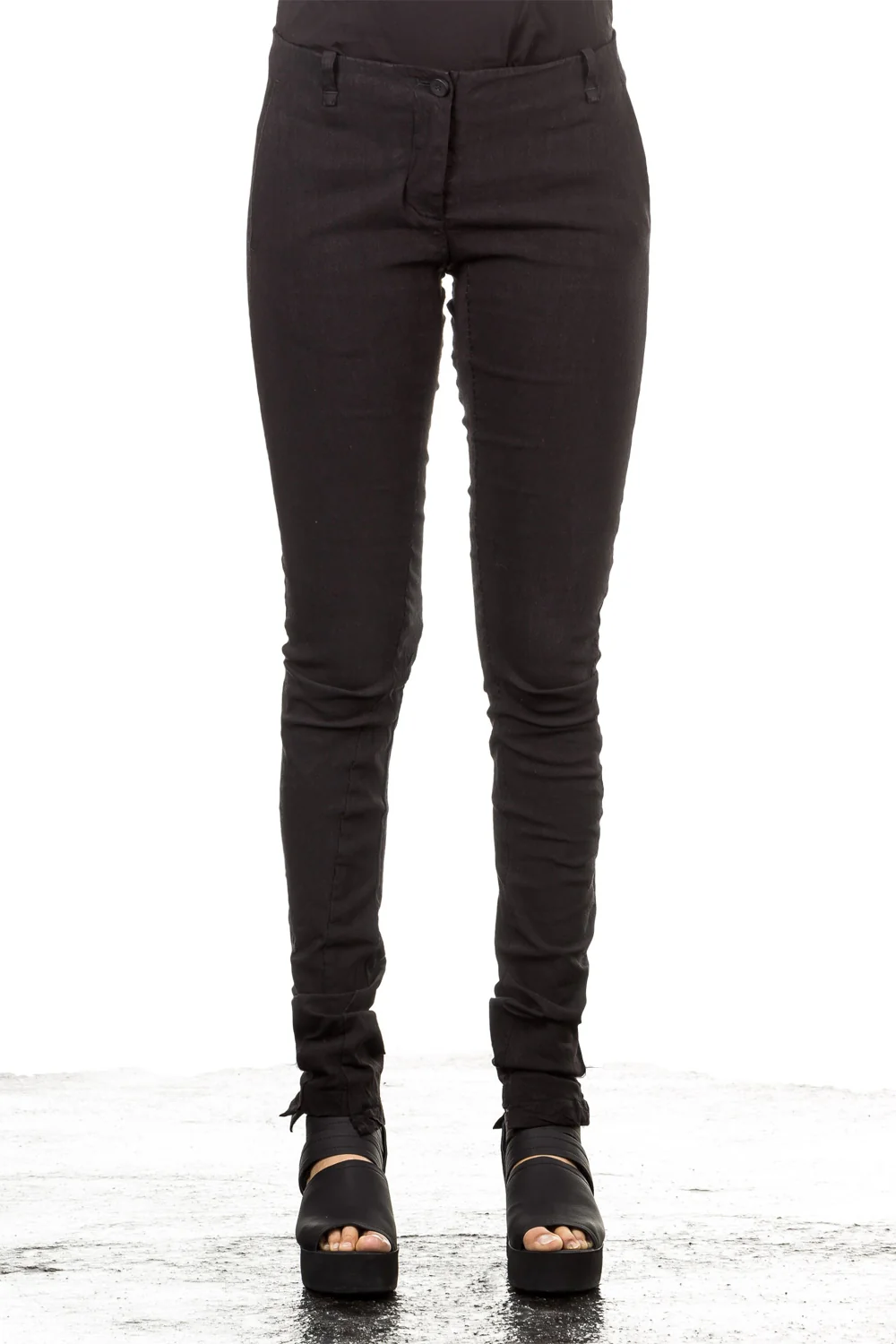 Bild von Masnada Damen Leinenhose schwarz