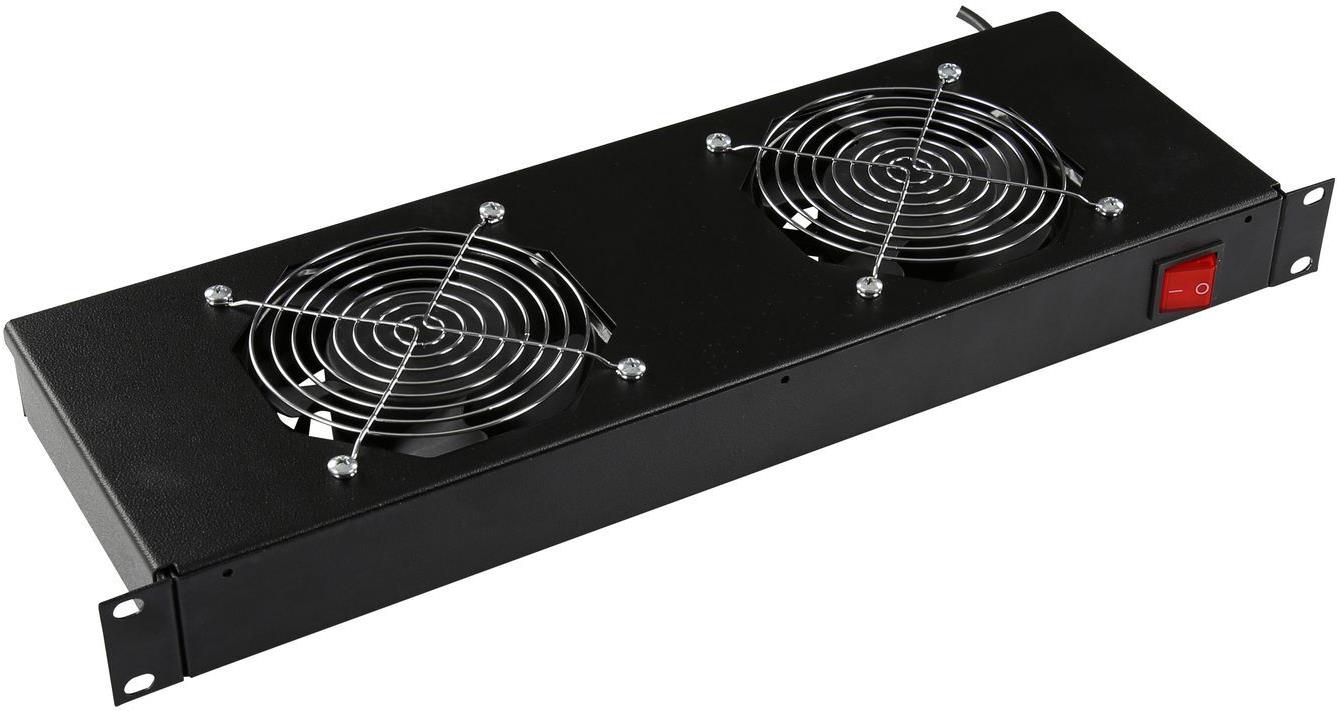 Bild von Lanview 2 FANS, ANALOG THERMOSTAT, Serverschrank Zubehör, Schwarz