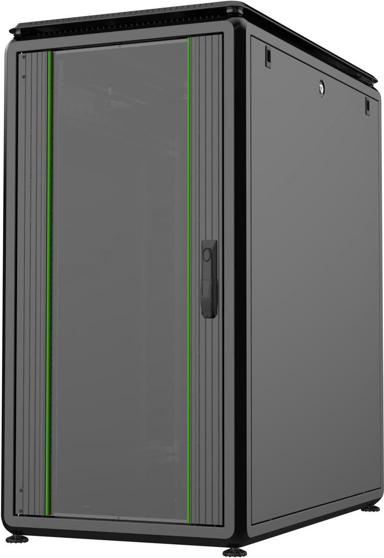 Bild von Logon 22U W=600mm D=1000mm H=1164mm (22 HE, 19 Zoll Rack), Serverschrank, Schwarz