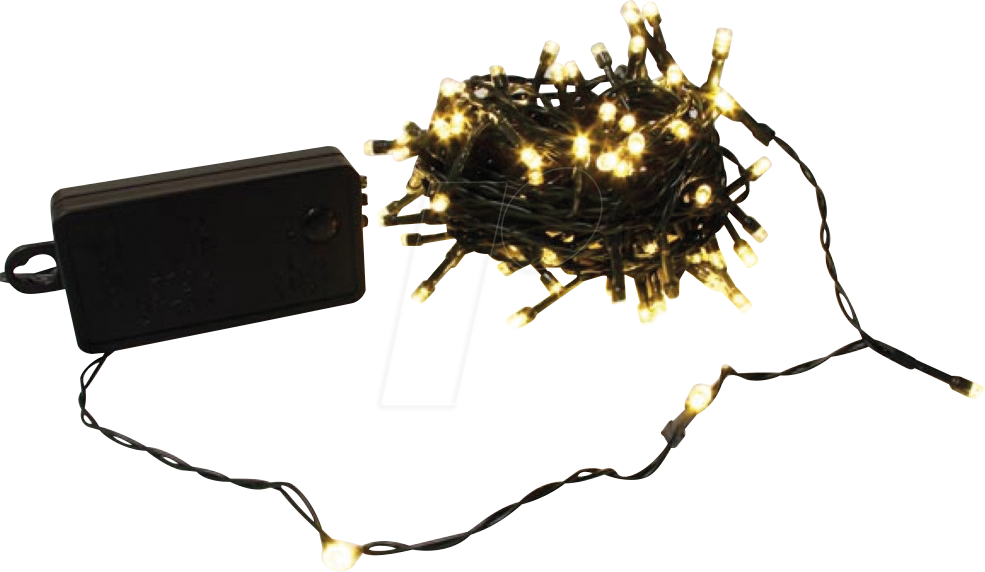 Bild von SML-10UW - LED-Lichterkette, 10 m, 100 LED, warmweiß, batteriebetrieben