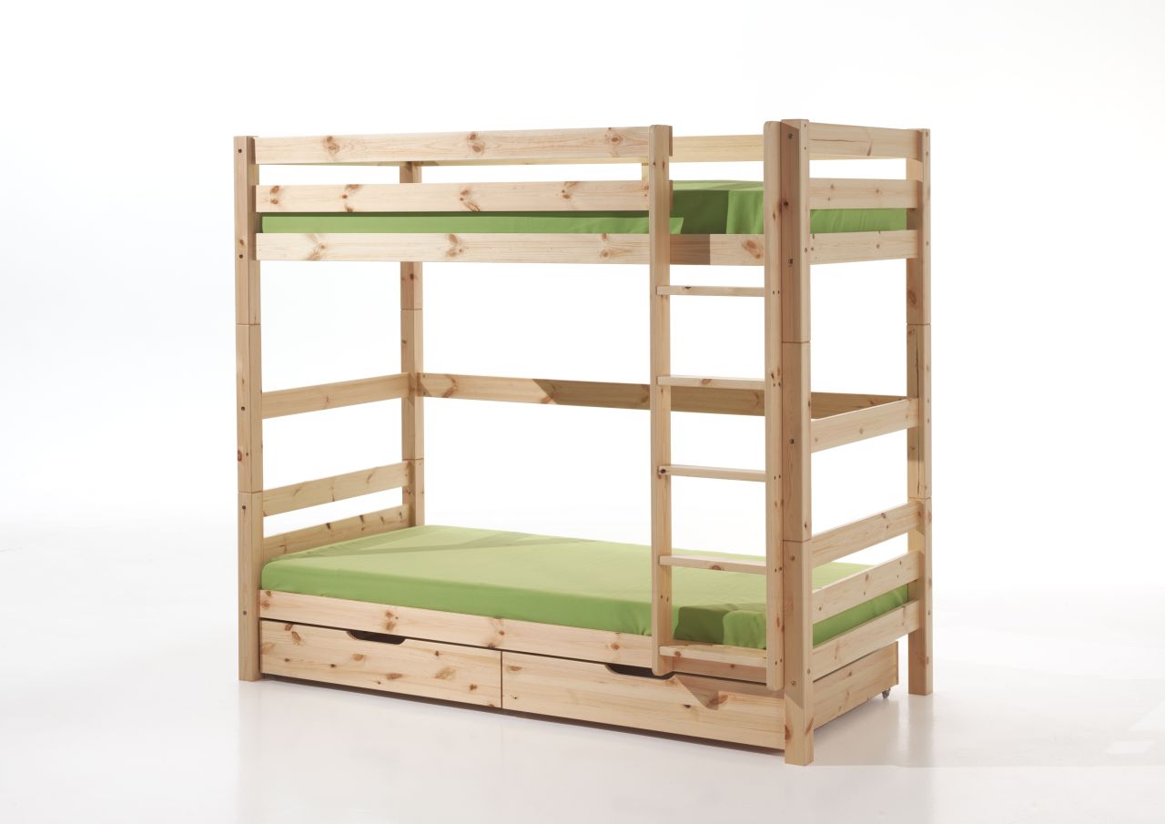 Bild von Etagenbett 90x200 Bettschublade Kinderbett Hochbett Spielbett Massivholz geteilt