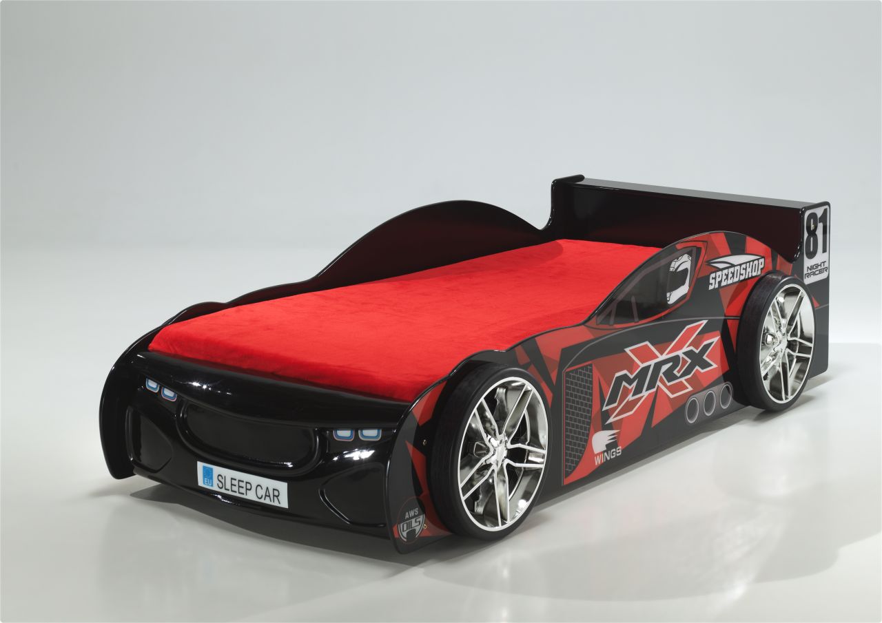 Bild von Autobett 90 x 200 Lattenrost Kinderbett Jugendbett Rennwagen Spielbett Car Rot