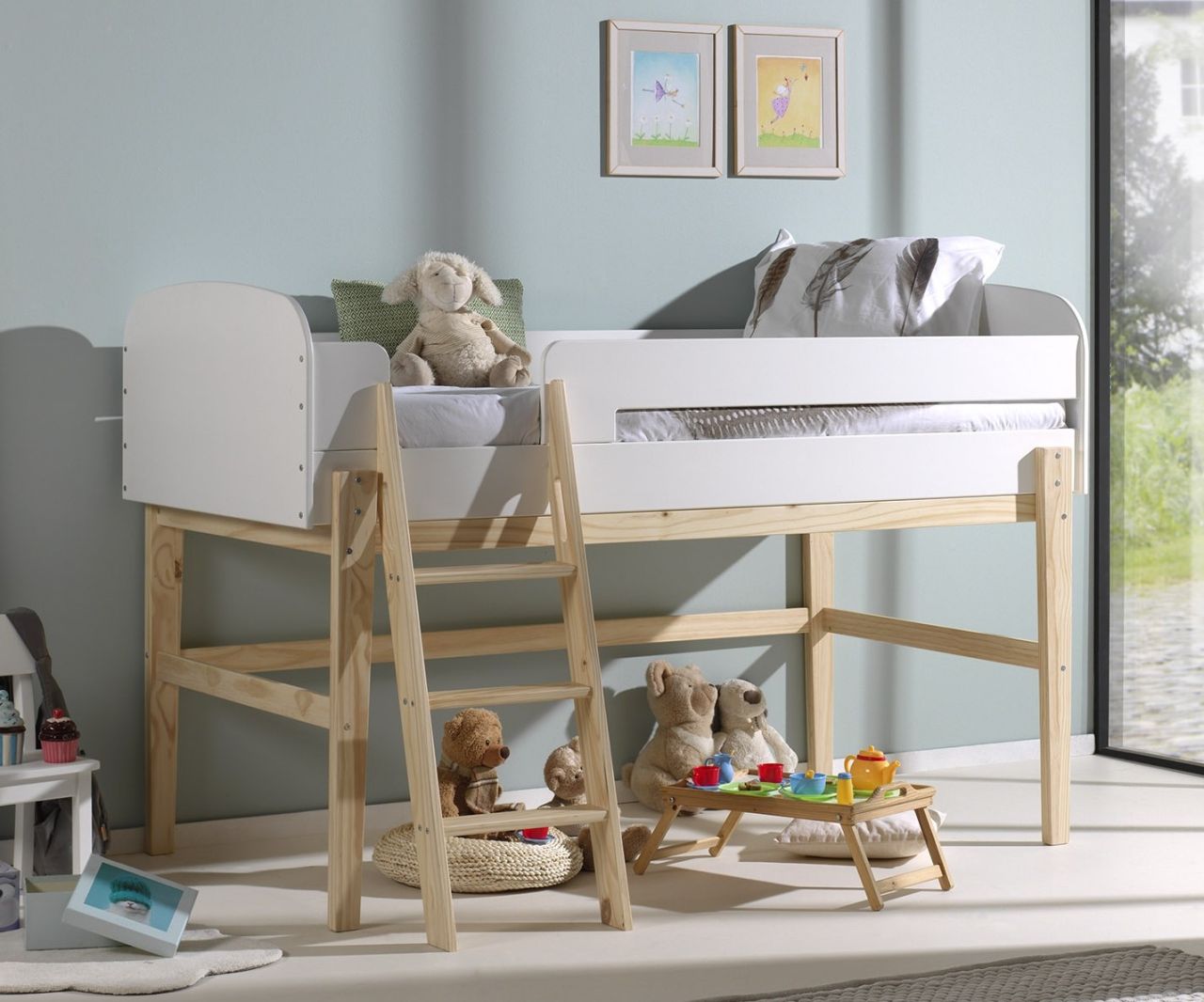 Bild von Faizee Möbel Spielbett Spielbett Kiddy: Einladendes Design für Kinderträume 90x200cm