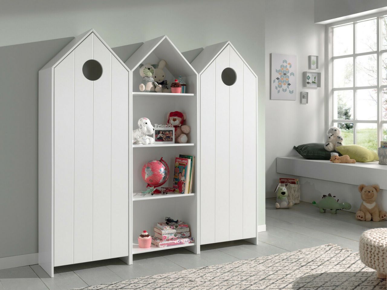 Bild von Faizee Möbel Schrank-Set Vielseitiges und farbenfrohes CASAMI Schrank-Set für das Kinderzimmer, (3-St)