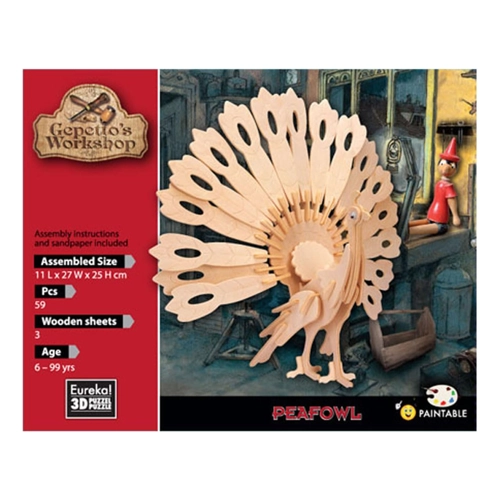 Bild von Eureka Gepetto's Workshop Wooden Construction Kit 3D - Squirrel