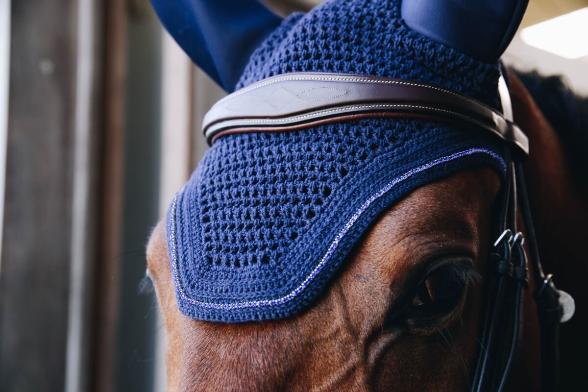 Bild von Kentucky Horsewear Fliegenhaube WELLINGTON SPARKLING Full dunkelblau