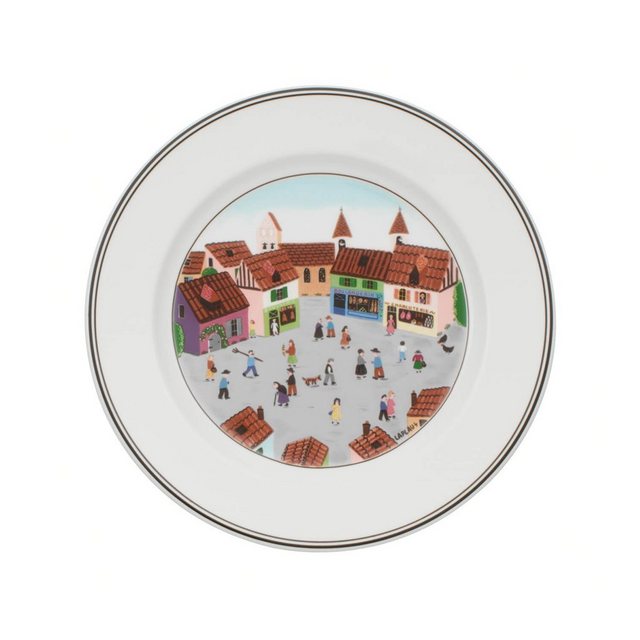 Bild von Villeroy und Boch Design Naif Speiseteller Dorf, Premium Porzellan