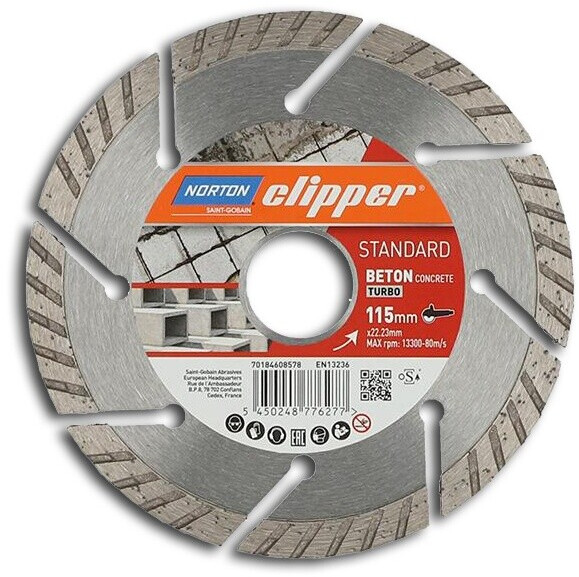 Bild von NORTON CLIPPER Diamanttrennscheibe Diamanttrennscheibe BETON TURBO 350x25,4/20 mm
