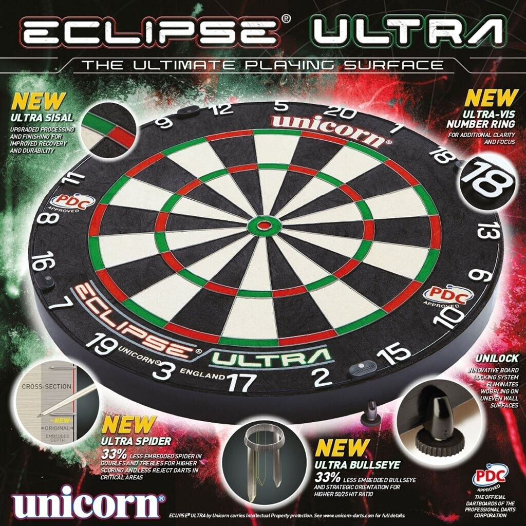Bild von UNICORN Dartboard Eclipse Ultra - Official PDC Bristle Board