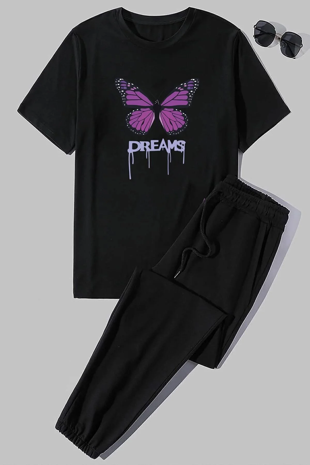 Bild von uyguntarz 2-teiliges Unisex-trainingsanzug-set „dream Butterfly“. für Damen - S/M