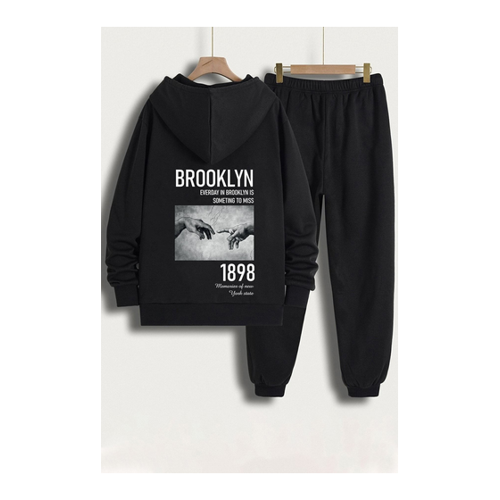Bild von Uyguntarz Bedrucktes Unisex-Trainingsanzugset „1898 Brooklyn“ – S/M