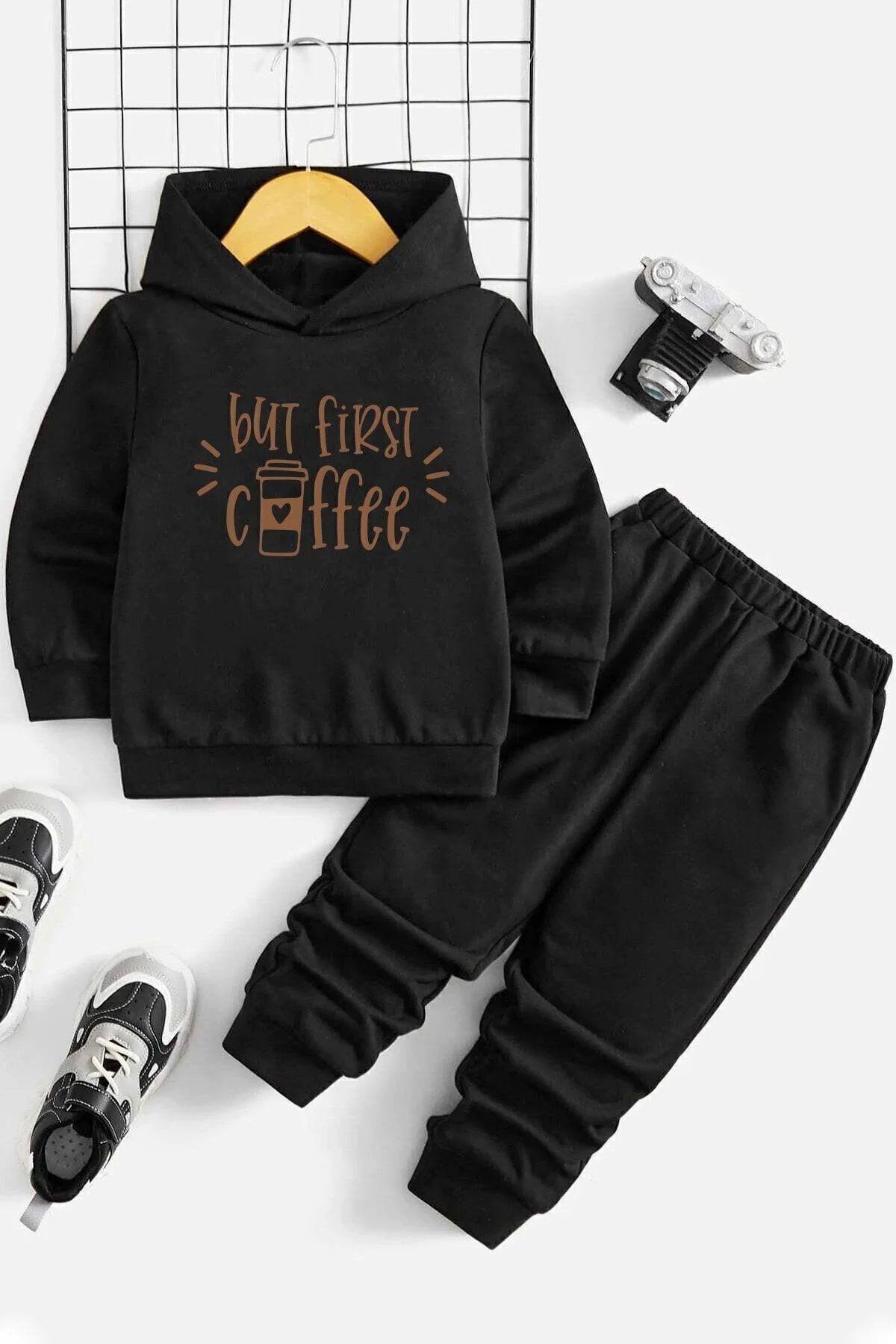 Bild von uyguntarz Kinder-trainingsanzug-set Mit Kaffee-aufdruck - 11–12 Jahre