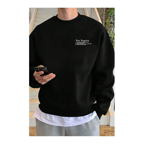 Bild von uyguntarz Sweatshirt Schwarz Oversized - S/M