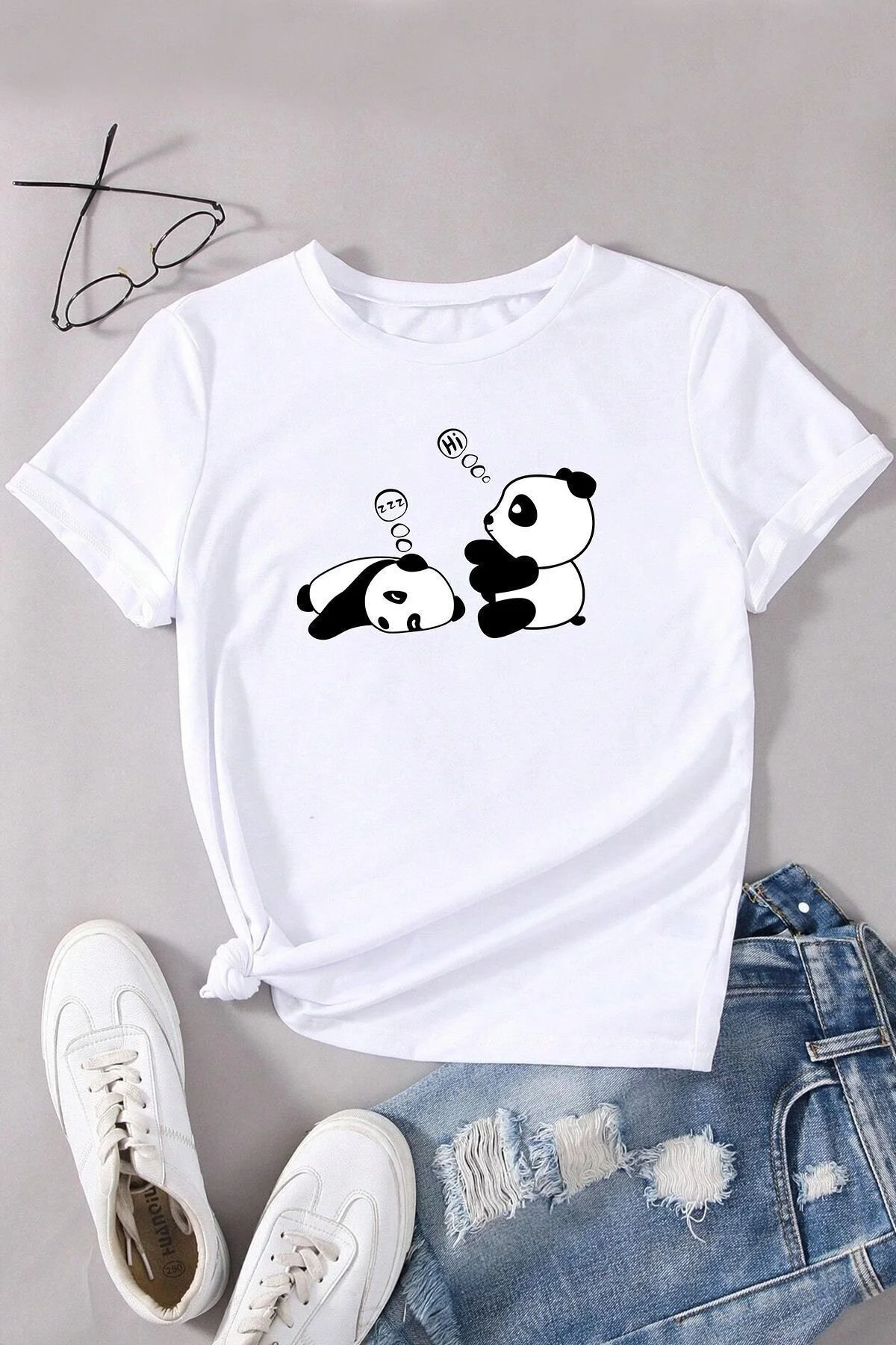 Bild von uyguntarz Unisex T-shirt Mit Aufdruck „sleepy Panda“ - 2XL