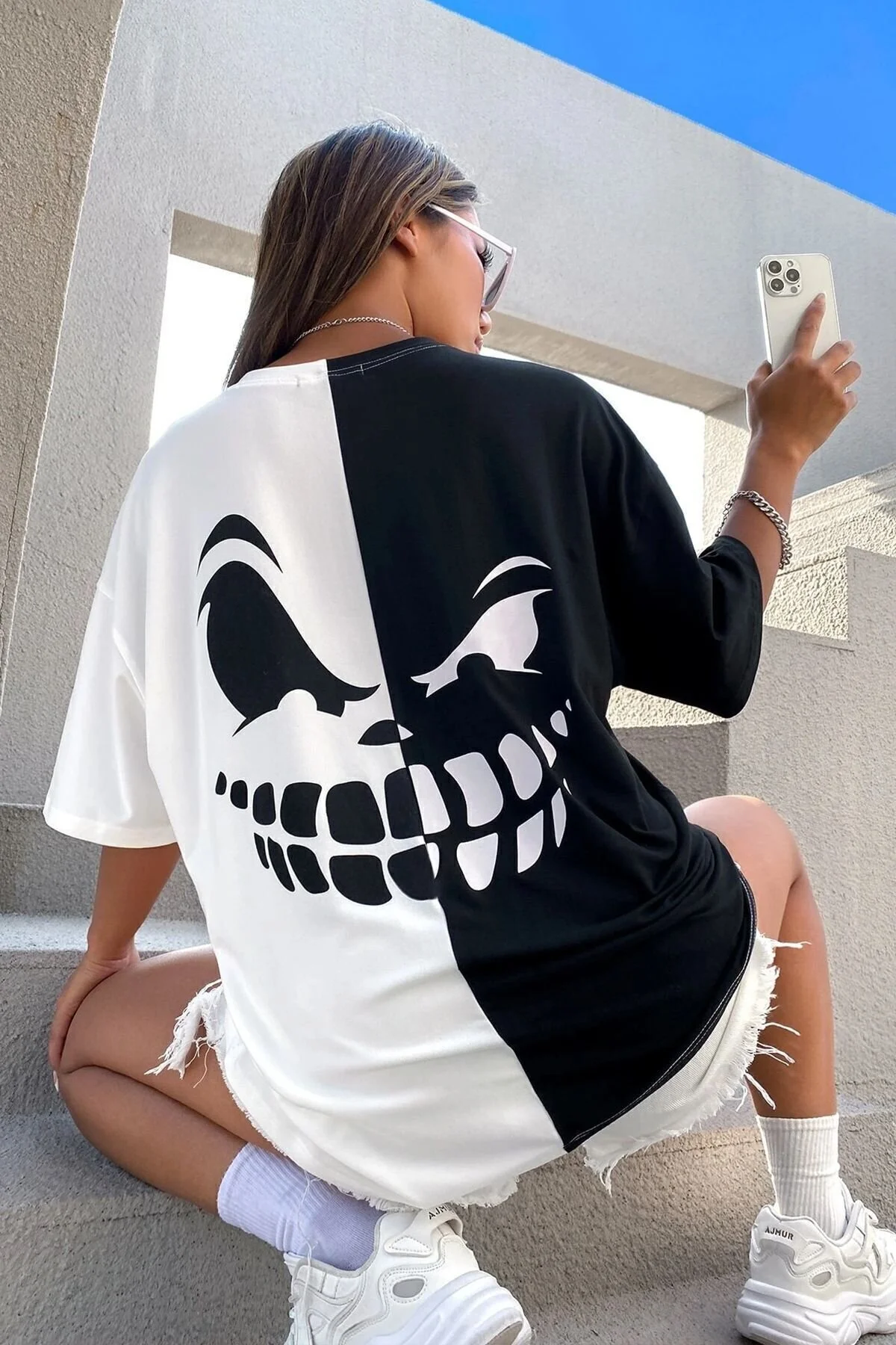 Bild von uyguntarz Unisex T-shirt Mit Gesichtsdesign - 2XL