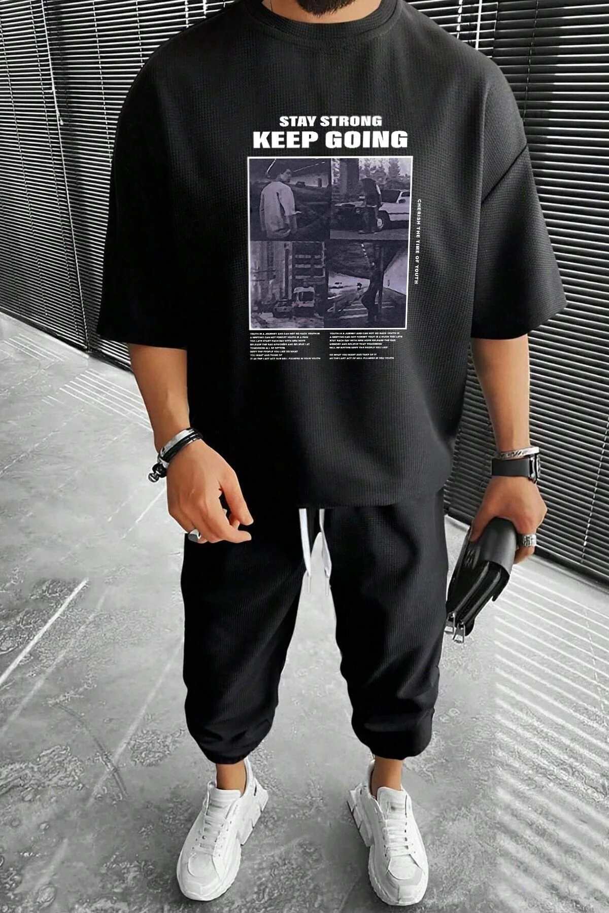 Bild von uyguntarz 2-teiliges Unisex-trainingsanzugset „keep Going“ - 2XL