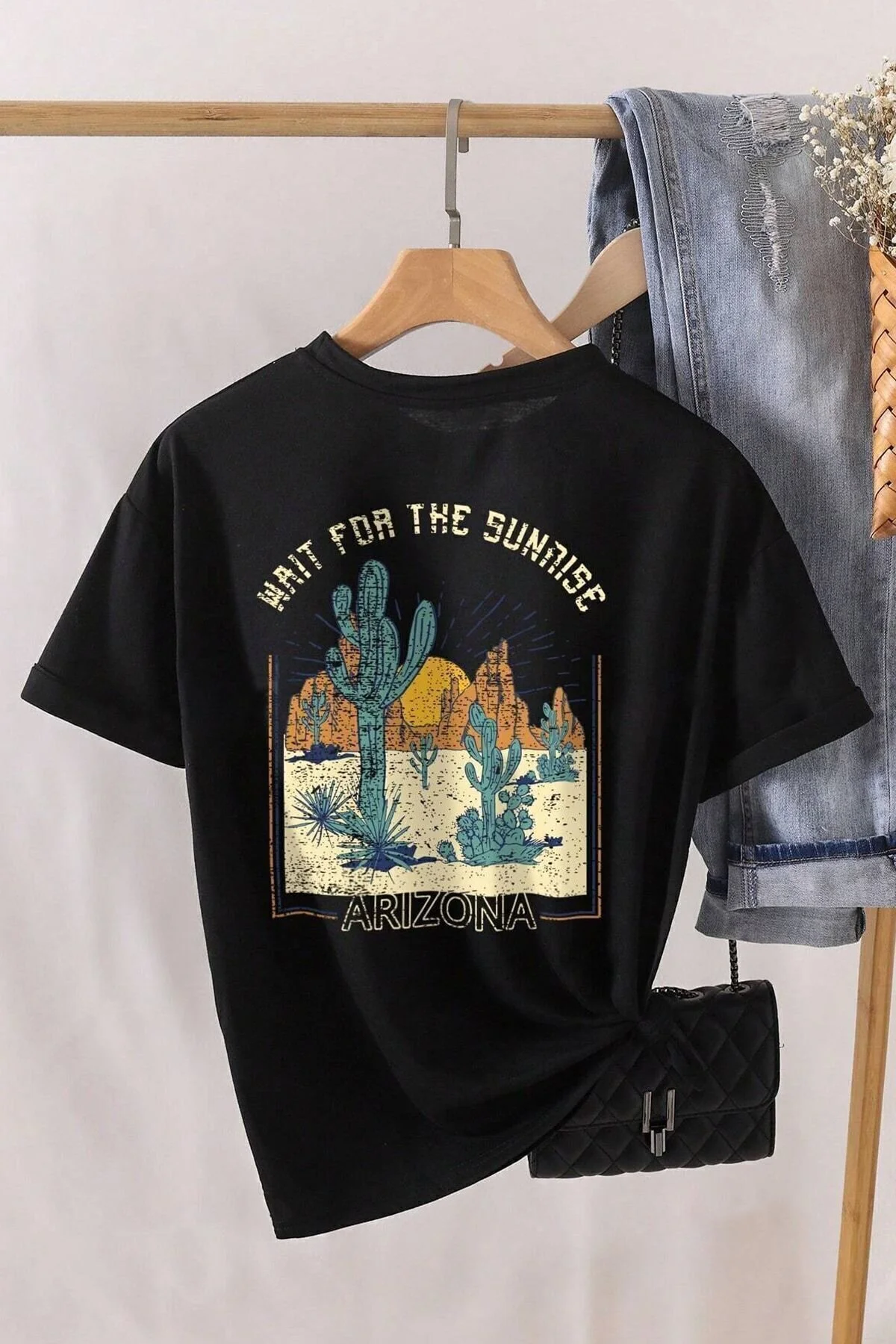 Bild von uyguntarz Unisex-t-shirt In Übergröße Mit Arizona-aufdruck - S/M