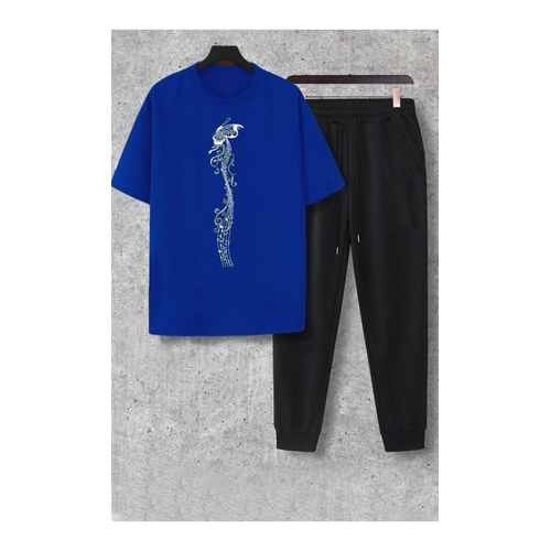 Bild von uyguntarz Zweiteiliges Unisex-Trainingsanzug-Set mit Schmetterlingslied-Aufdruck - S/M