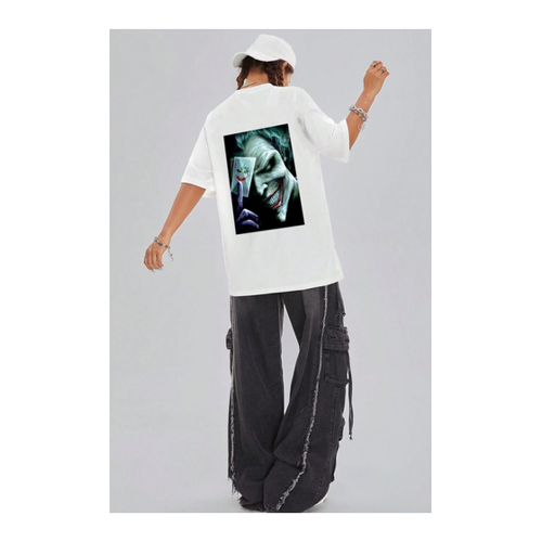 Bild von uyguntarz Übergroßes Unisex-T-Shirt Mit Joker-Aufdruck - S/M