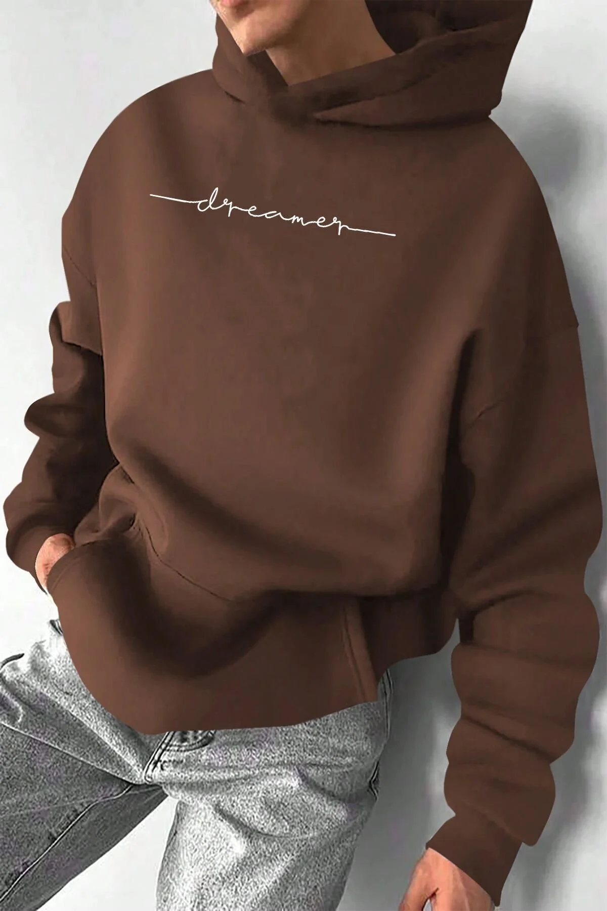 Bild von uyguntarz Oversize-sweatshirt Mit „dreamer“-print - S/M