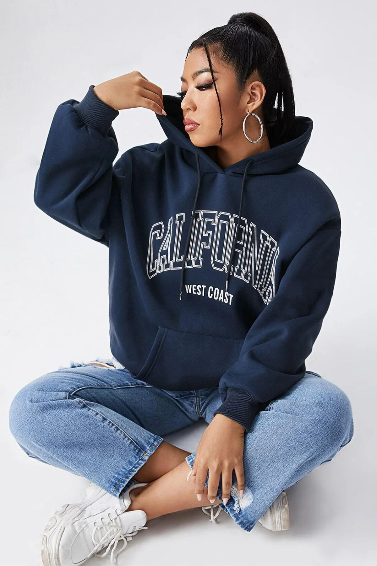 Bild von uyguntarz Übergroßes Sweatshirt Mit California-print - L