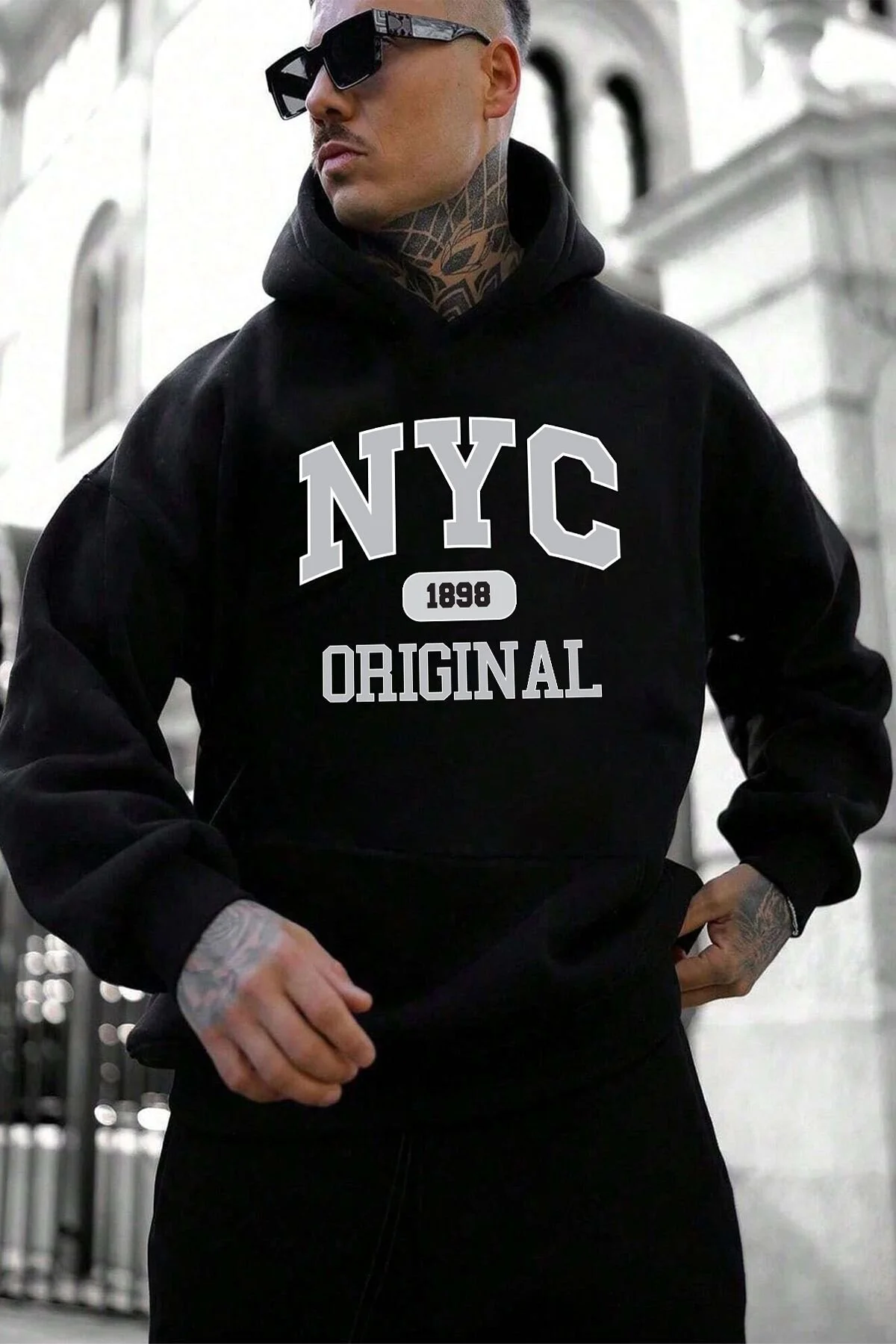 Bild von uyguntarz Unisex-sweatshirt In Übergröße Mit Nyc-aufdruck - XL