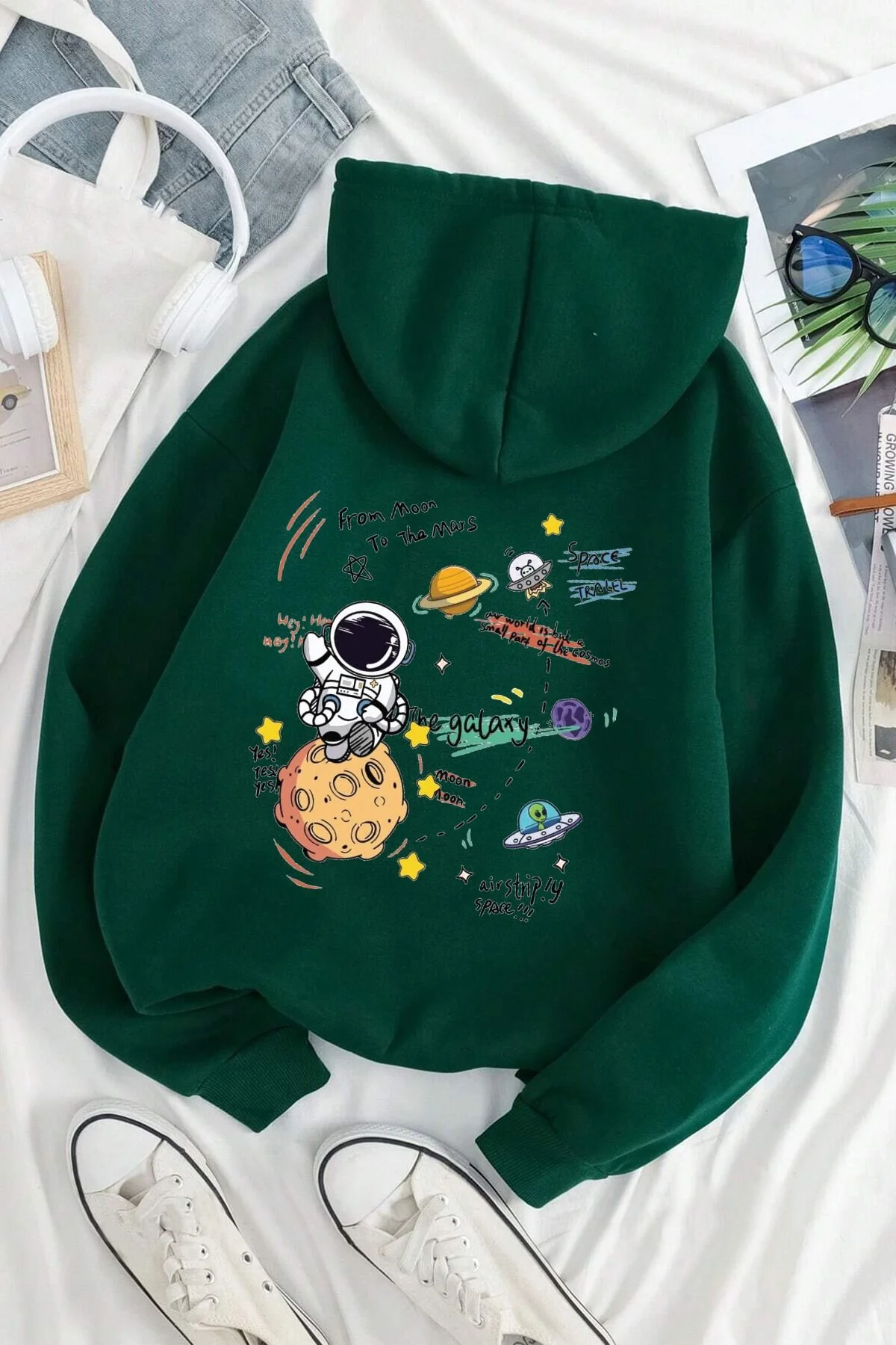 Bild von uyguntarz Übergroßes Sweatshirt Mit Galaxy-print - 2XL