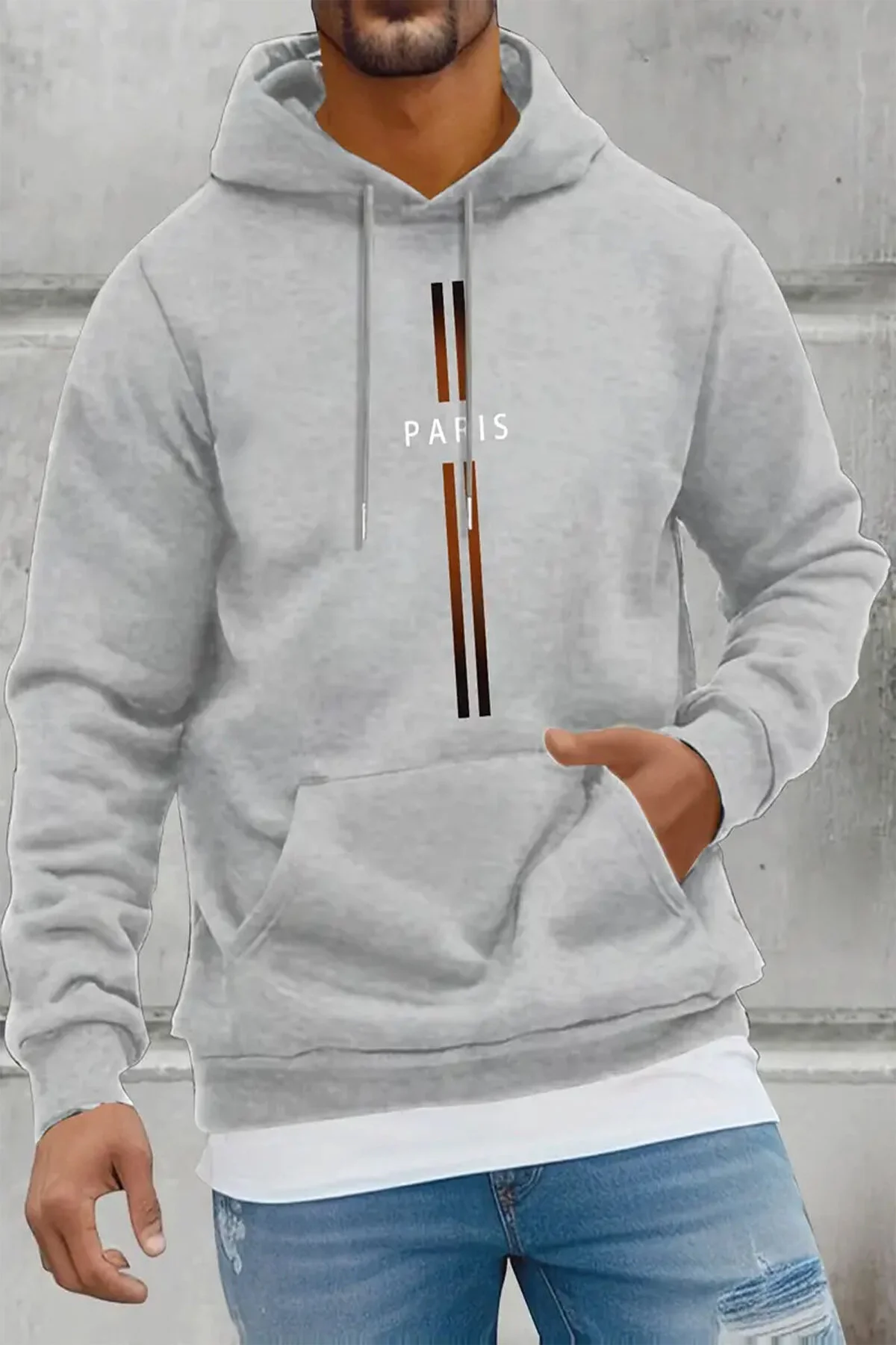 Bild von uyguntarz Übergroßes Sweatshirt Aus Baumwolle Mit Paris-print - S/M