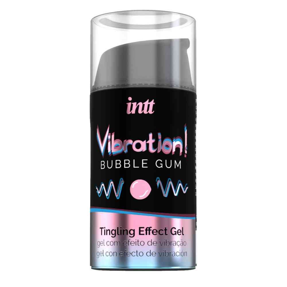 Bild von INTT Stimulationsgel Vibration! Bubble Gum - für einen intensiven Orgasmus, Flasche mit 15ml, 1-tlg., prickelndes Intimgel mit Geschmack (Kaugummi)
