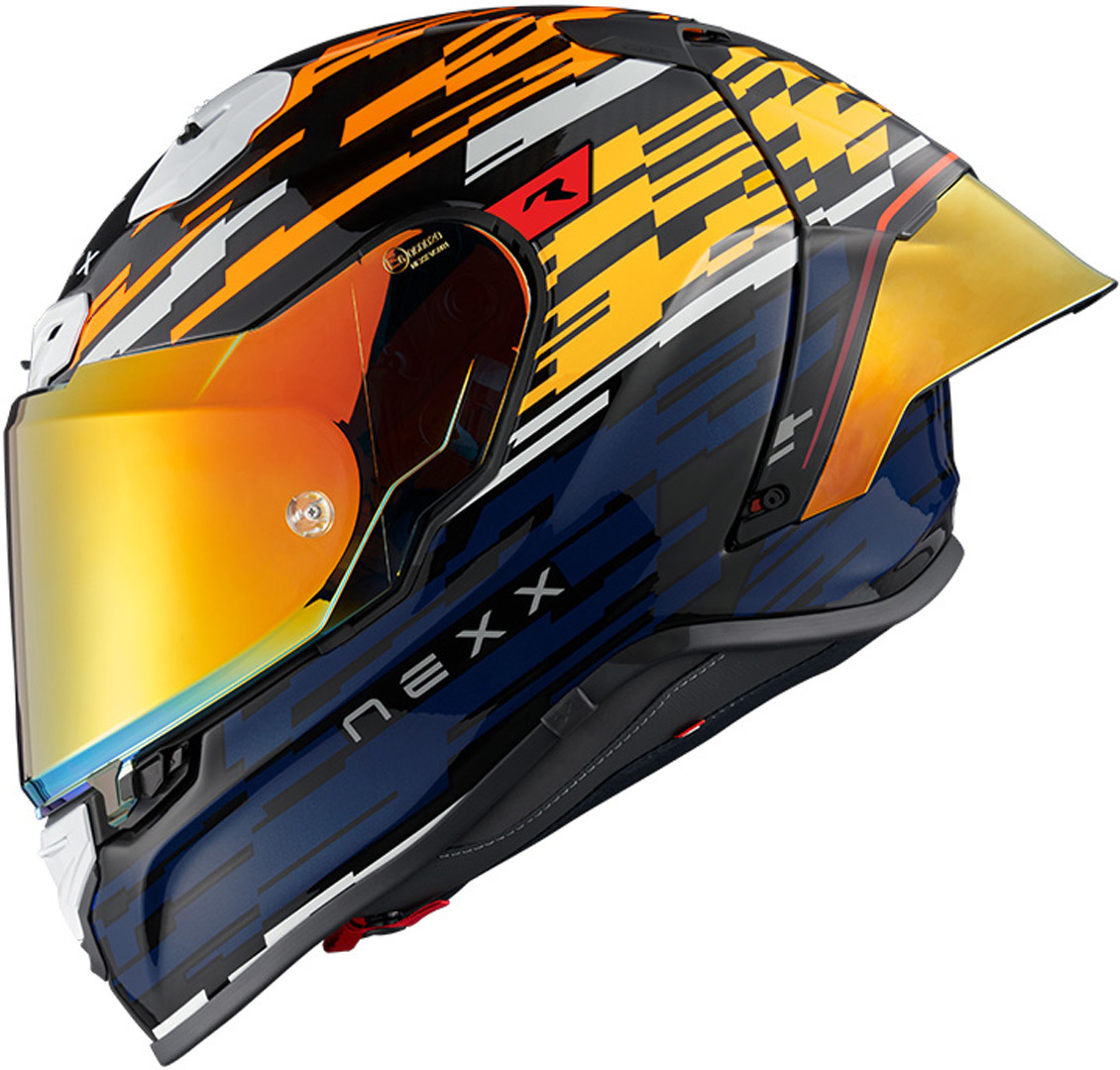 Bild von Nexx X.R3R Glitch Racer Helm, blau-orange, Größe XL für Männer