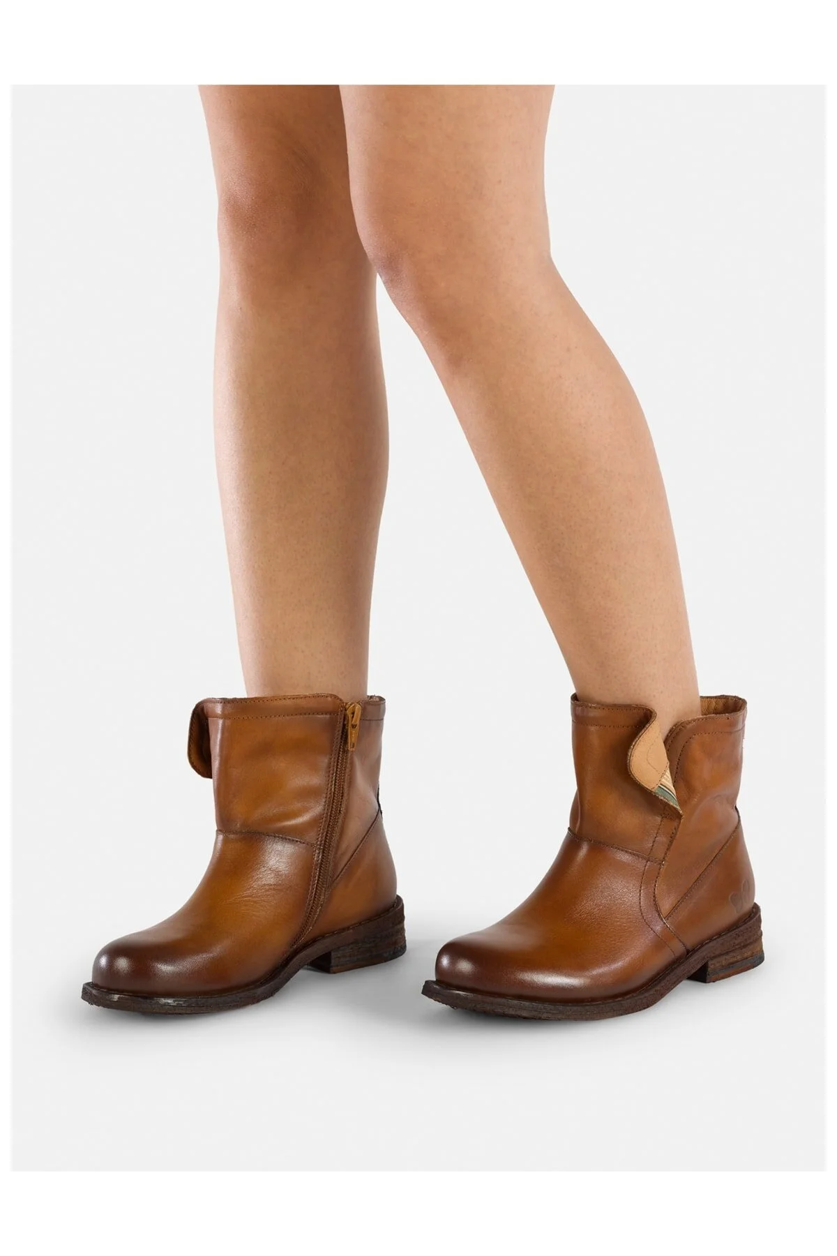 Bild von Felmini Stiefelette Braun Blockabsatz für Damen - 40