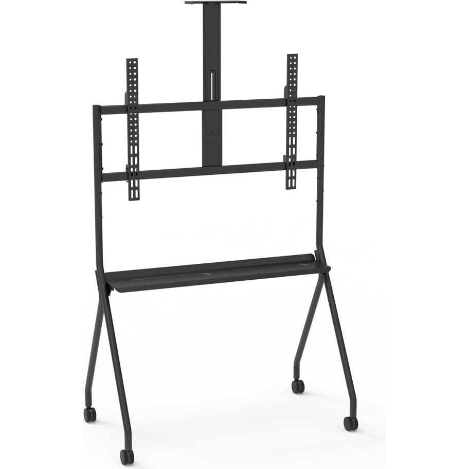 Bild von Napofix STAFFA  PAVIMENTO PER TV FINO A 86 NPF10297 100KG CON RUOTE 1000X600 (86", 100 kg), TV Ständer, Schwarz