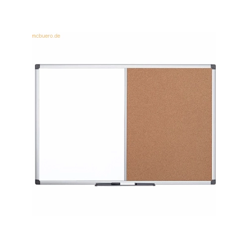 Bild von Bi-Office Maya Kombitafel – Kork/Magnetisch mit Aluminiumrahmen