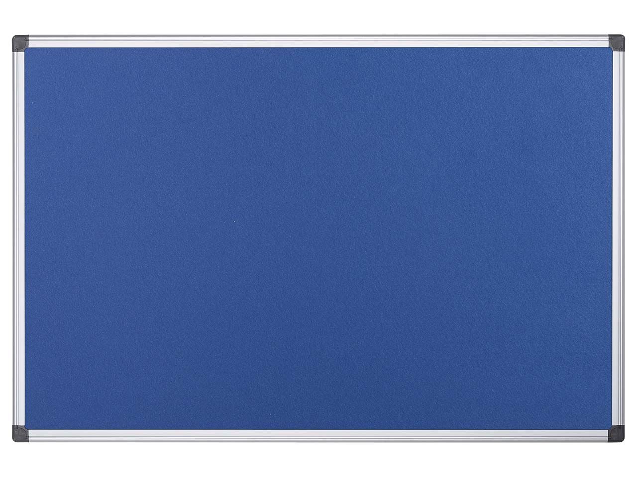 Bild von Bi-Office Textil-Pinnwand mit Aluminiumrahmen 240 x 120 cm blau