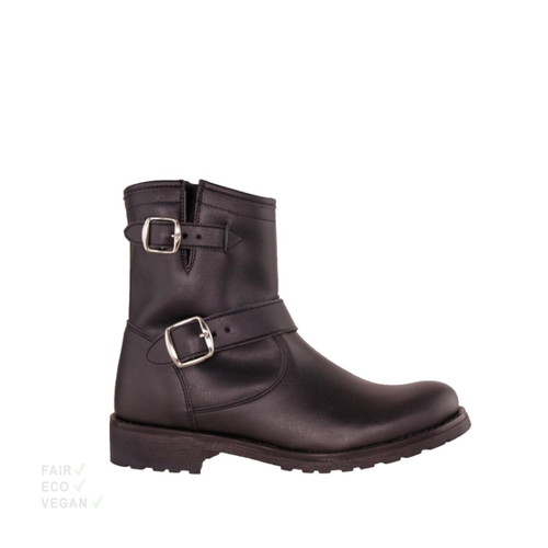 Bild von NAE Vegan Shoes Odet Black - Biker-Style Chelsea Boots
