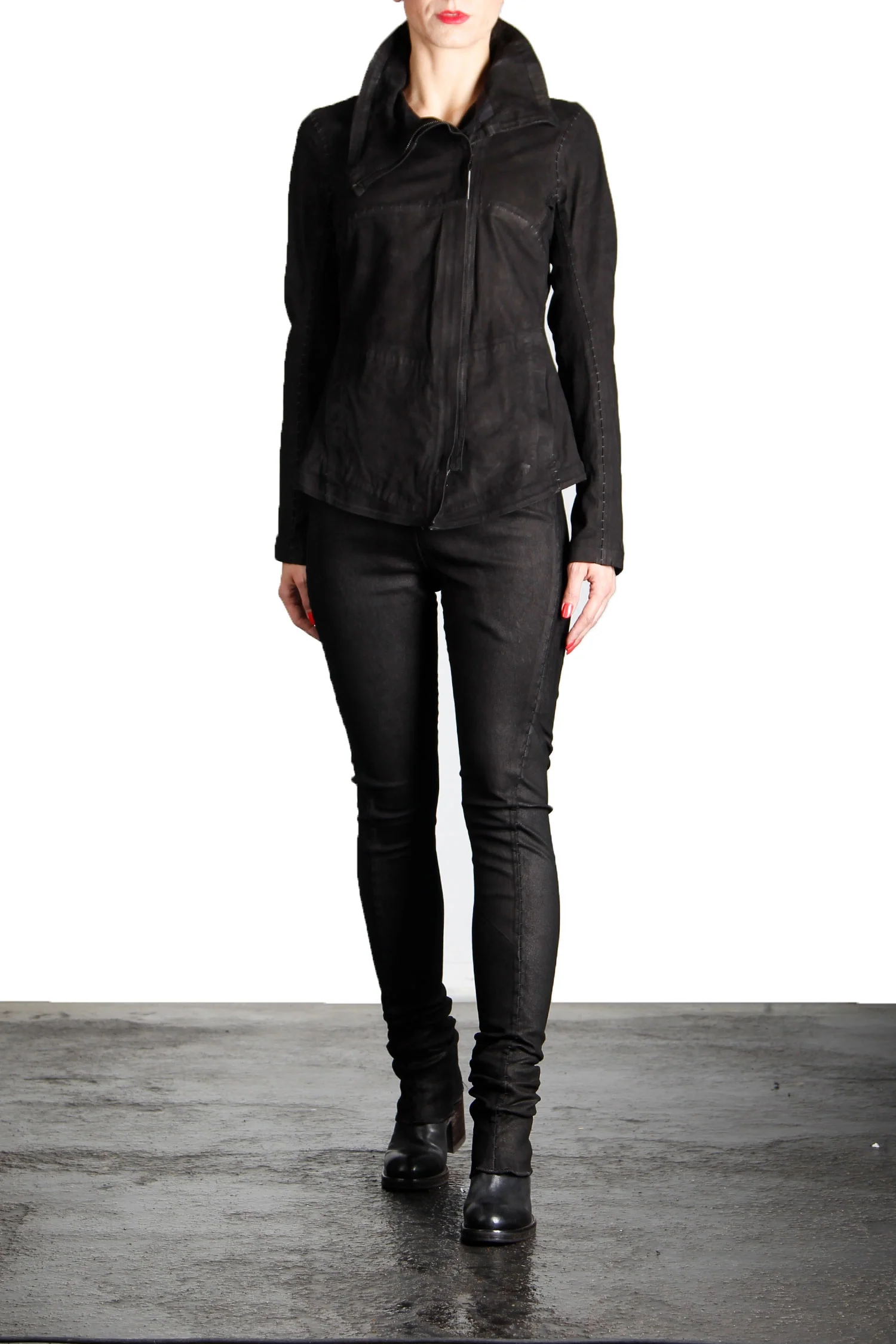 Bild von Isaac Sellam Damen Leder Hose schwarz