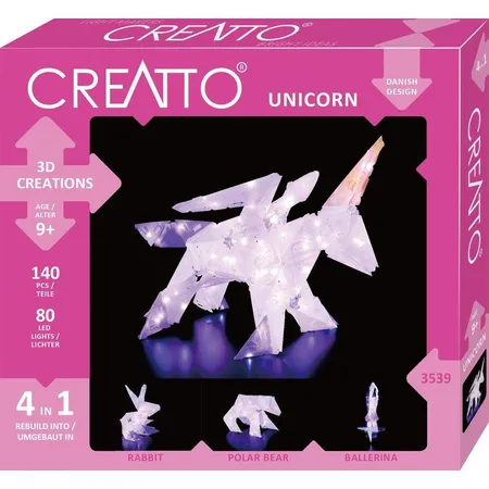 Bild von KOSMOS Creatto 3D-Leuchtfiguren entwerfen - Einhorn, Hase, Polarbär oder Ballerina