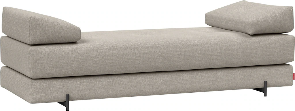 Bild von INNOVATION LIVING ™ Stapelliege "Sigmund 579 Eiche-Beine", Daybed mit zwei Federkernmatratzen, Fußteil schwarz