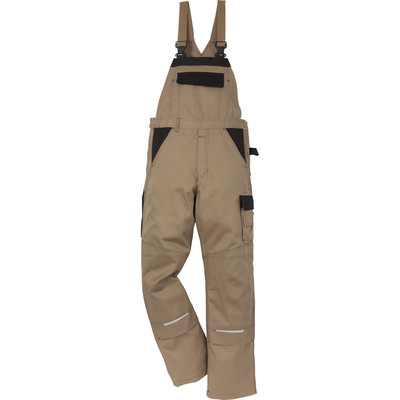Bild von KANSAS® - Latzhose Icon Two 1009 LUXE, khaki/schwarz, Größe C54