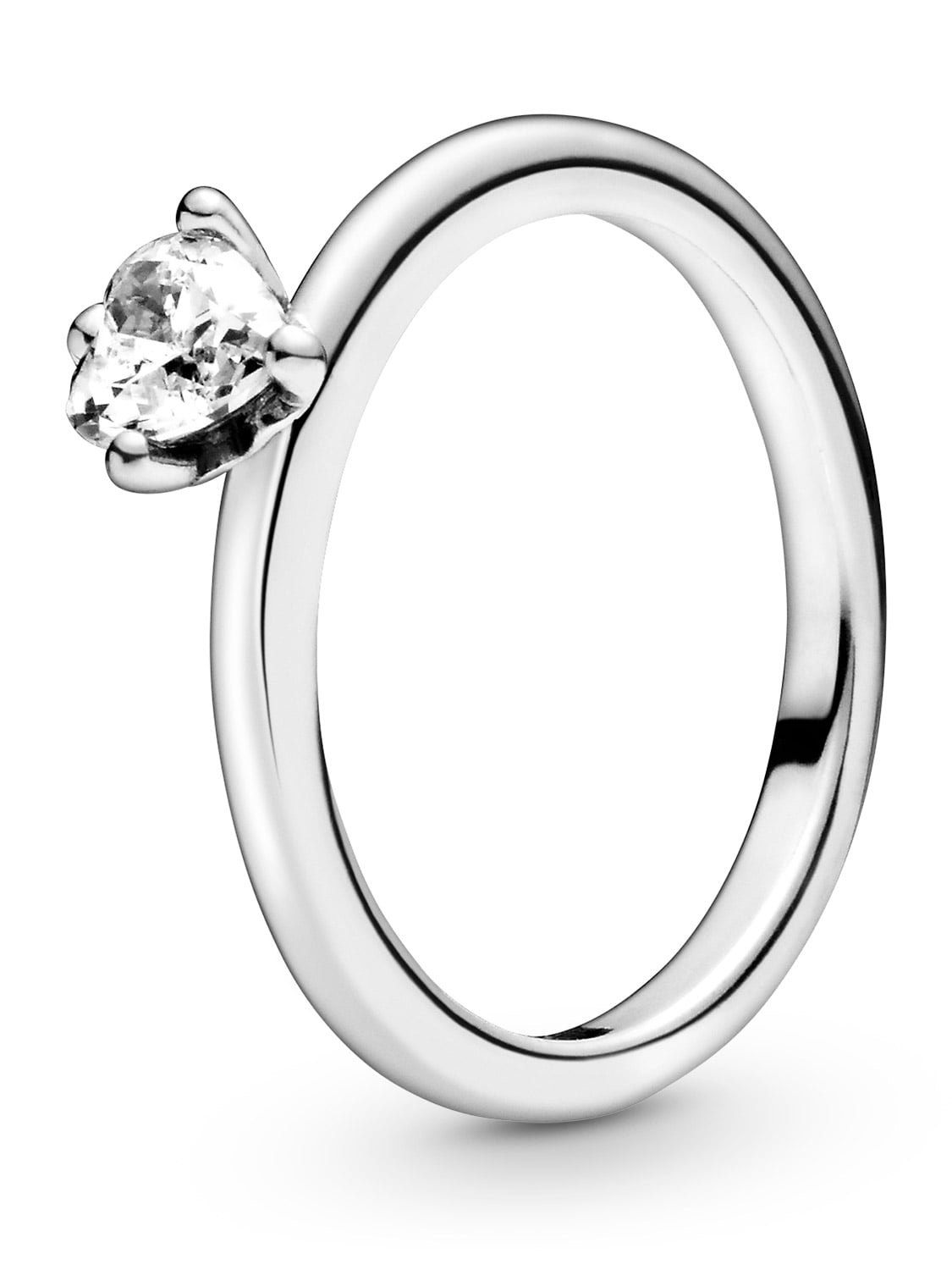 Bild von Pandora 198691C01 Silberring für Damen Clear Herz Solitär