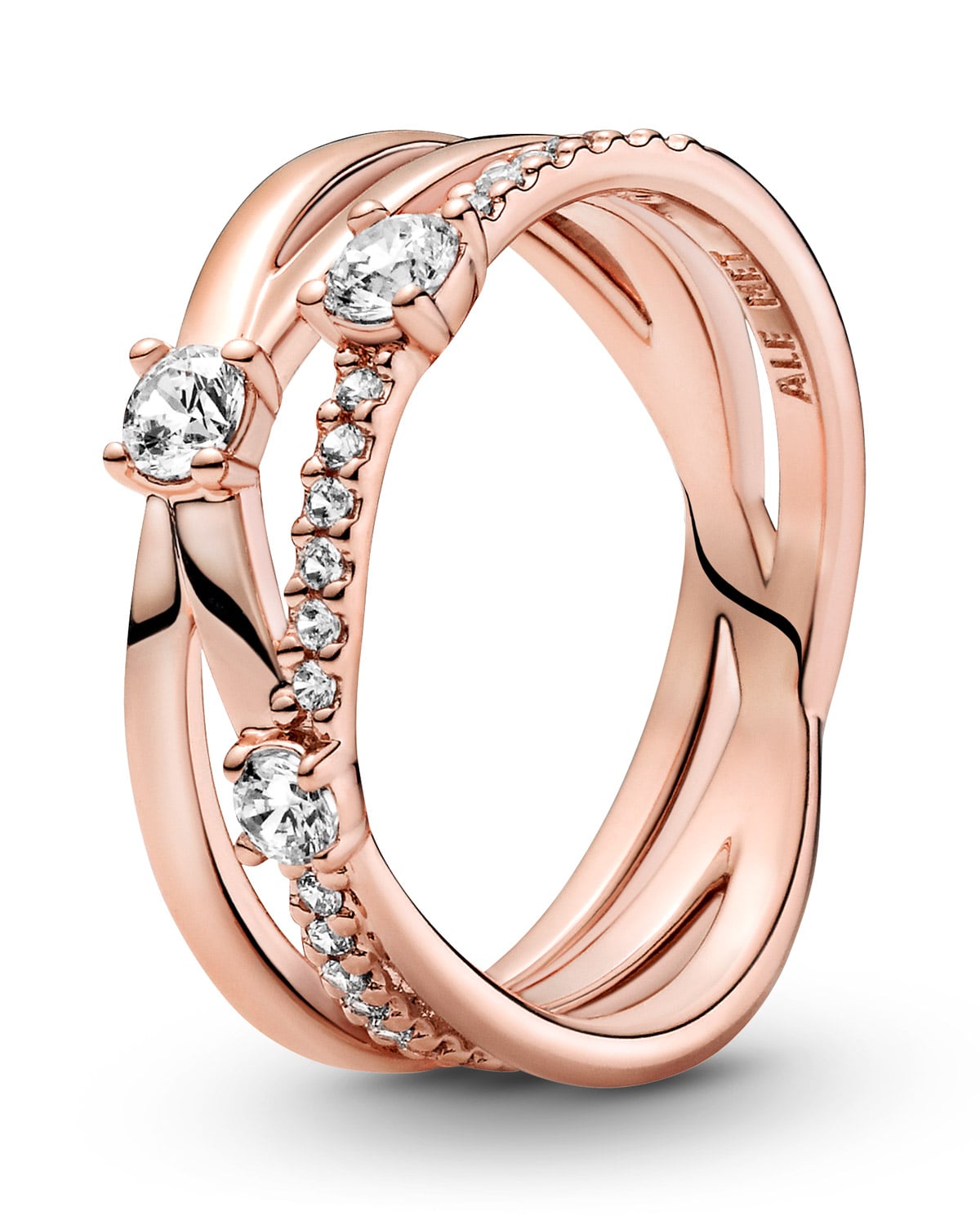 Bild von Pandora 189400C01 Damen-Ring Funkelndes Dreierband